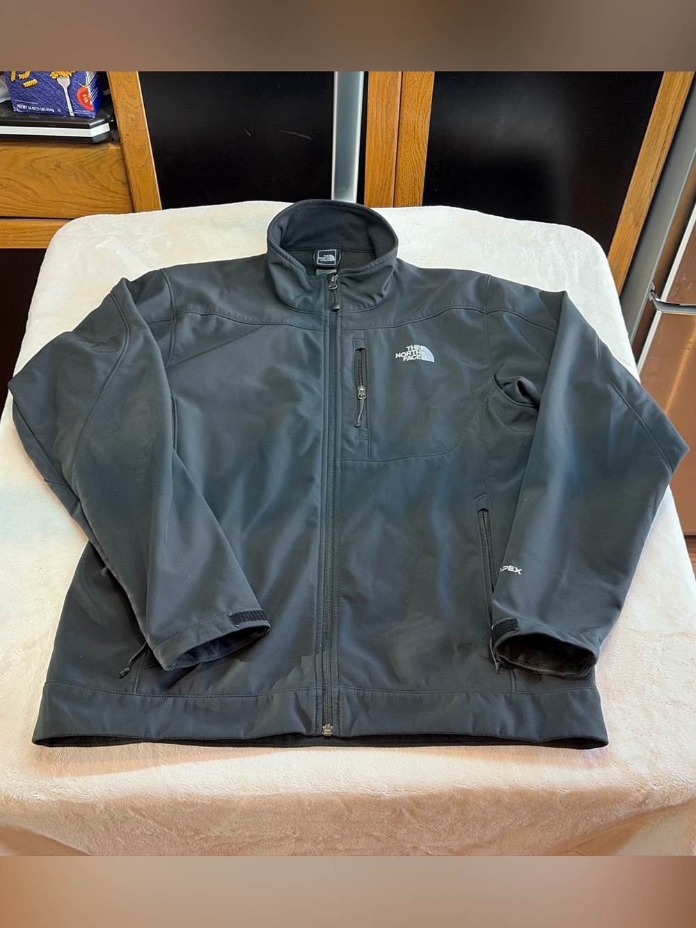 The North Face Apex Bionic Softshell Mens Sz L Black Jacket Vintage